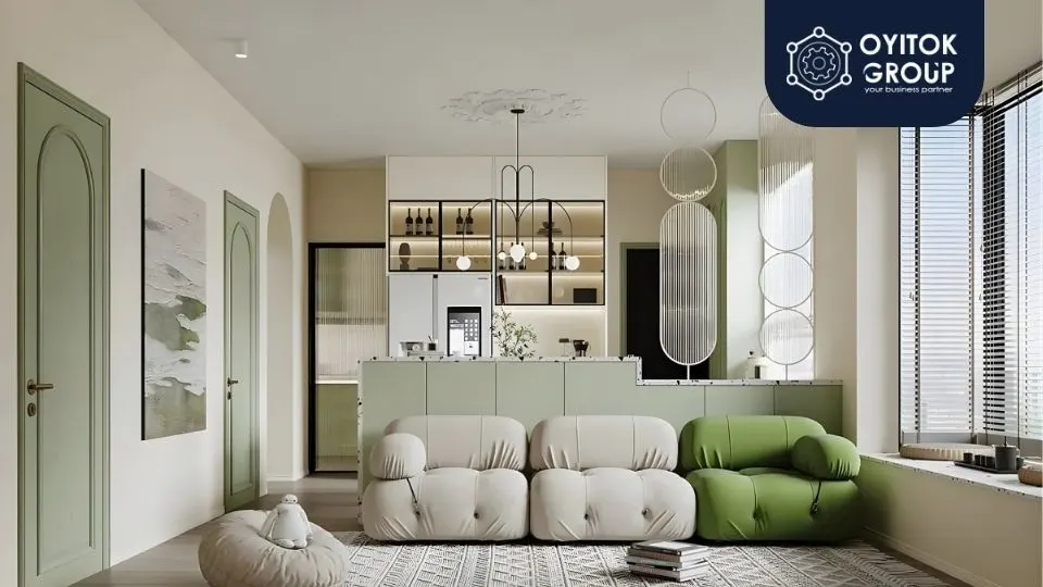 desain interior dengan warna cerah