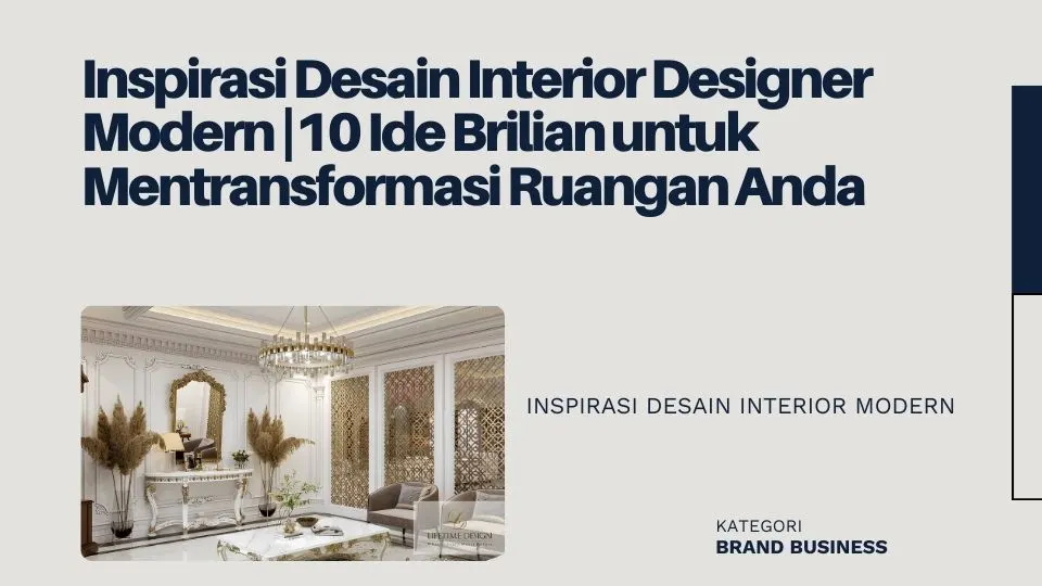 Inspirasi Desain Interior Modern